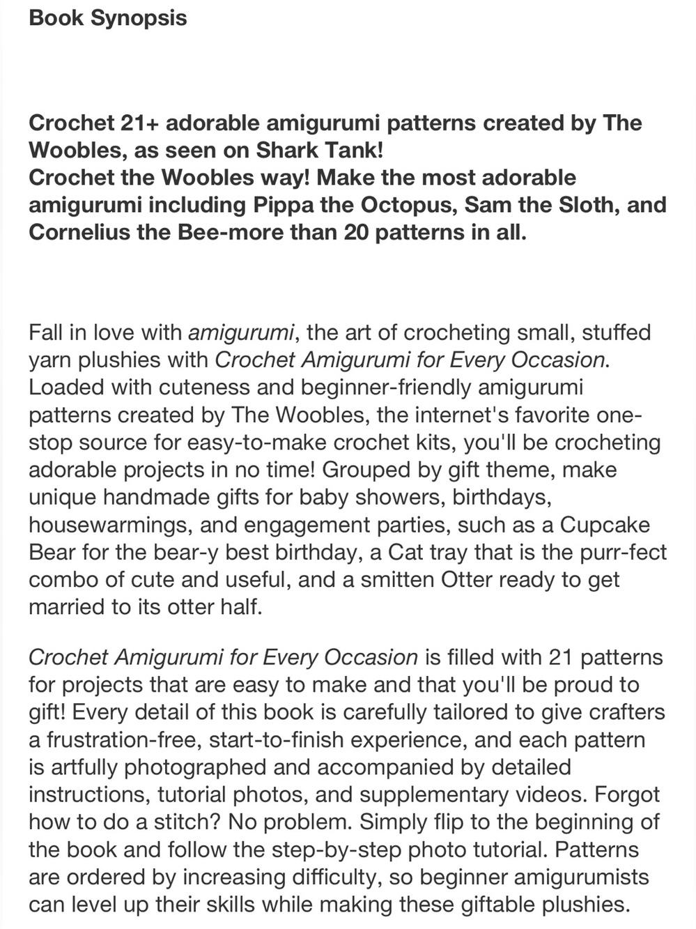 THE WOOBLES Crochet Amigurumi for Every Occasion Hardcover Book - Picture 4 of 7